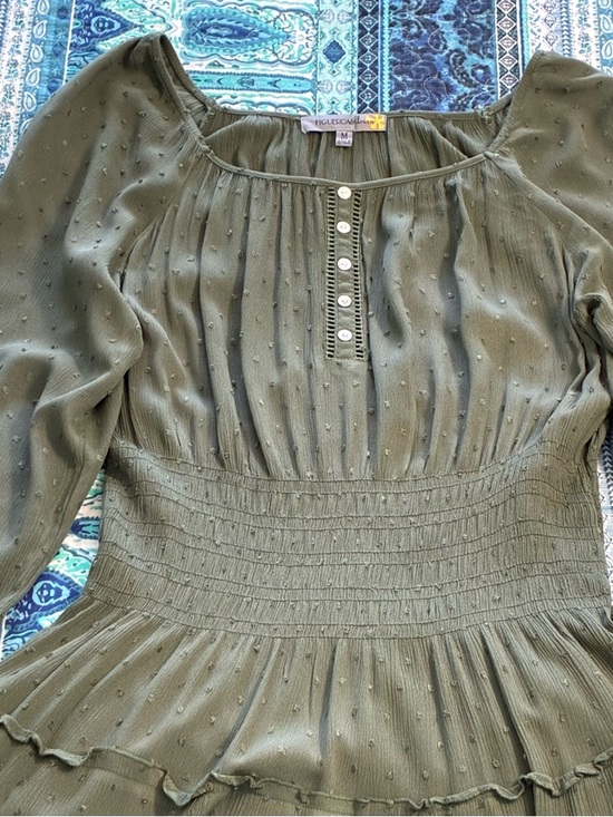 Olive Maxi Boho Dress - Picture 13 of 16